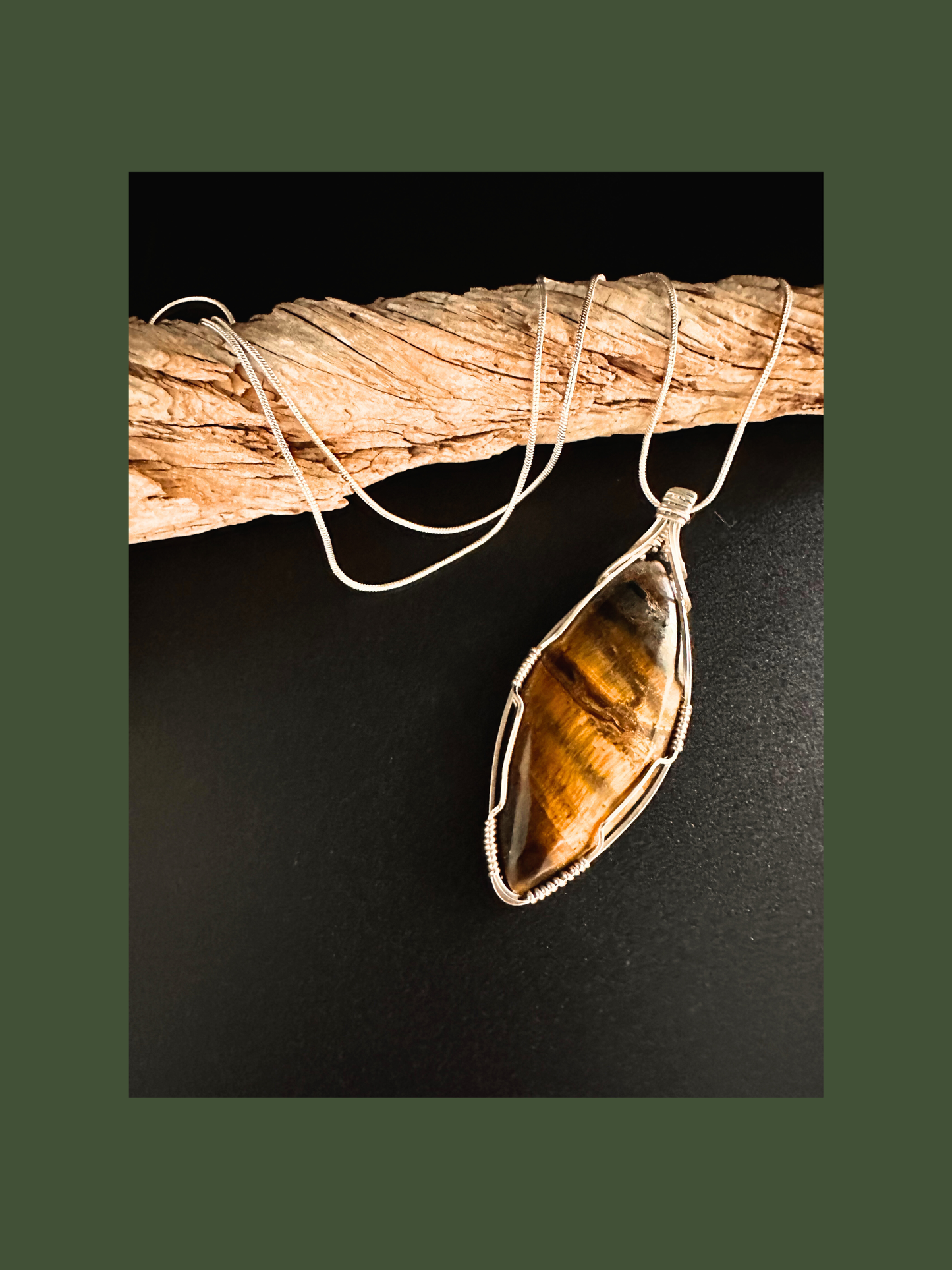 Tiger Eye Gemstone Pendant