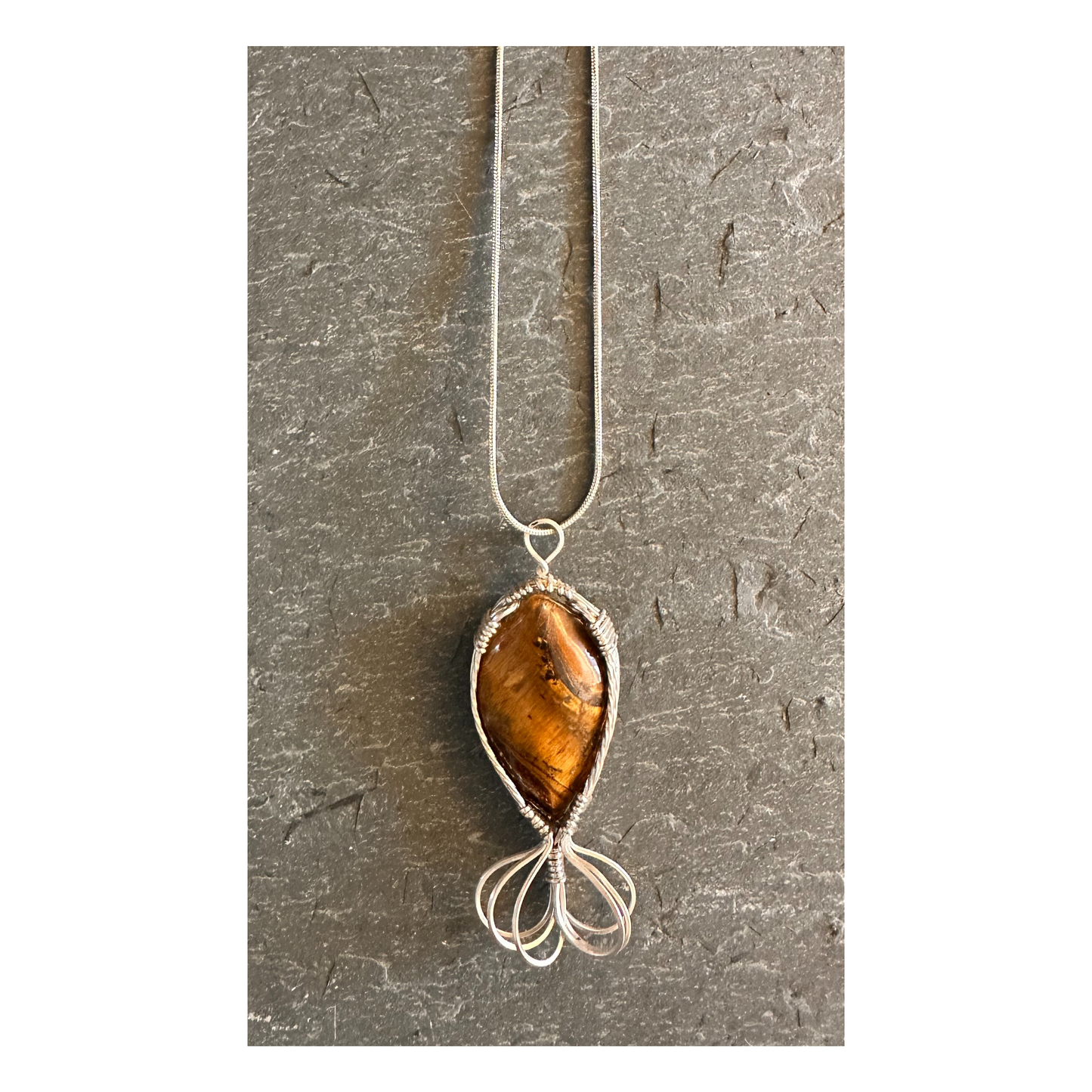 Tiger Eye Gemstone Pendant