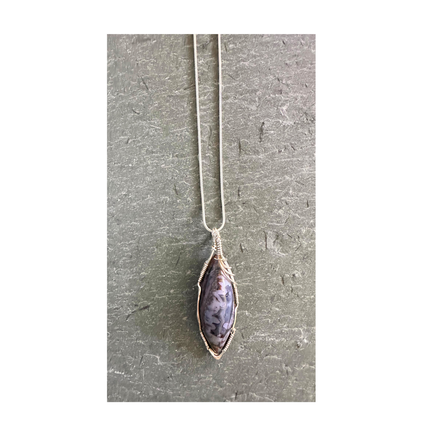 Teardrop Agate Gemstone Pendant