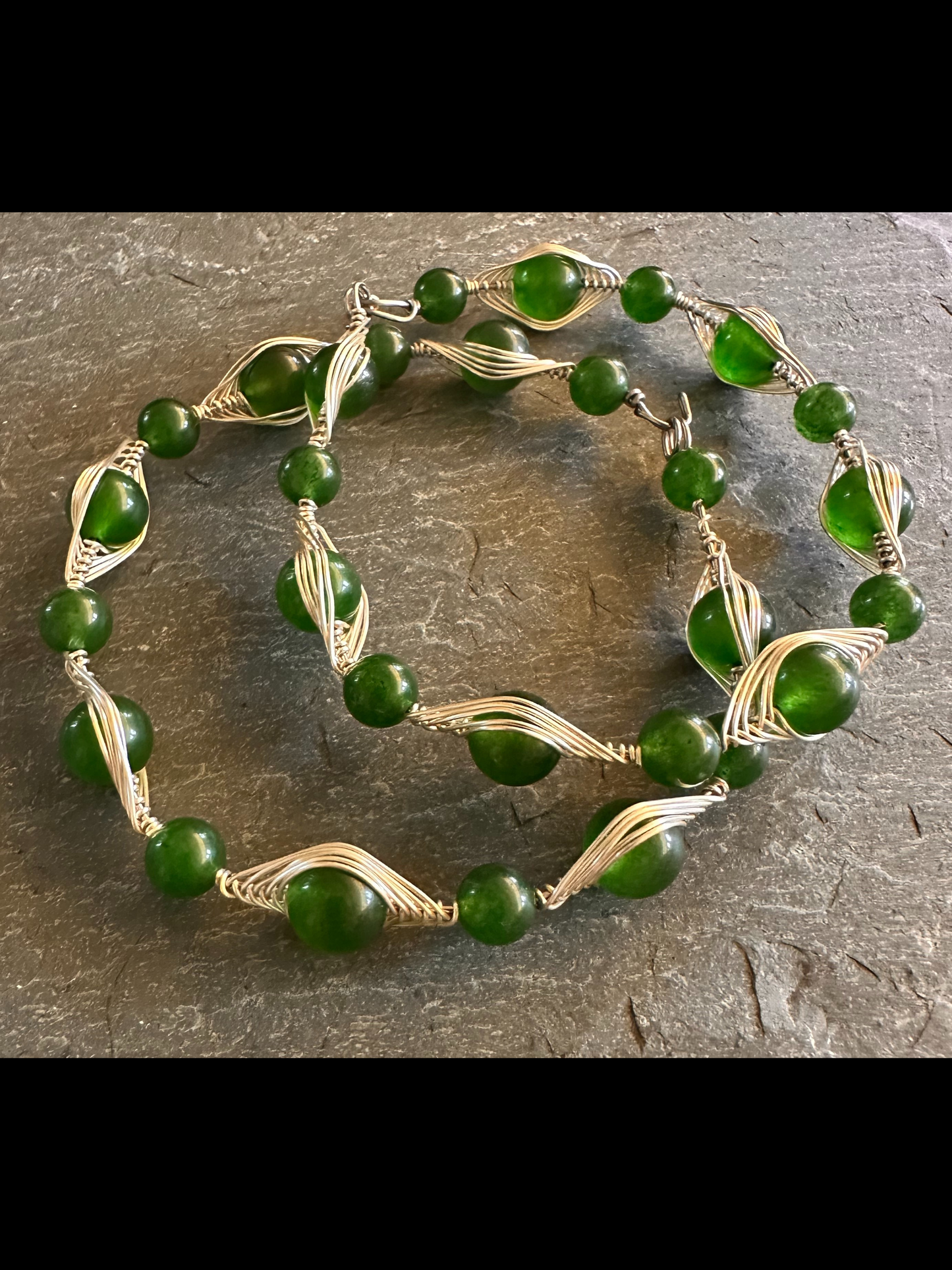 Jade & Silver Bracelet