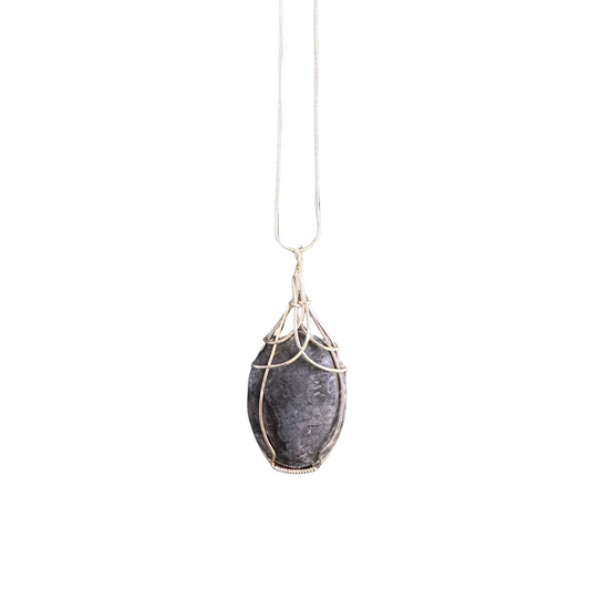 Grey/Blue Agate Pendant
