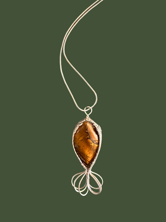 Tiger Eye Gemstone Pendant