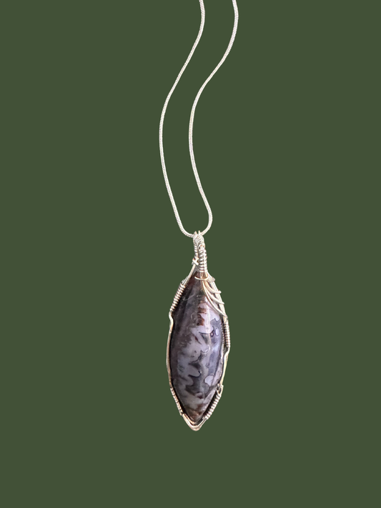 Teardrop Agate Gemstone Pendant