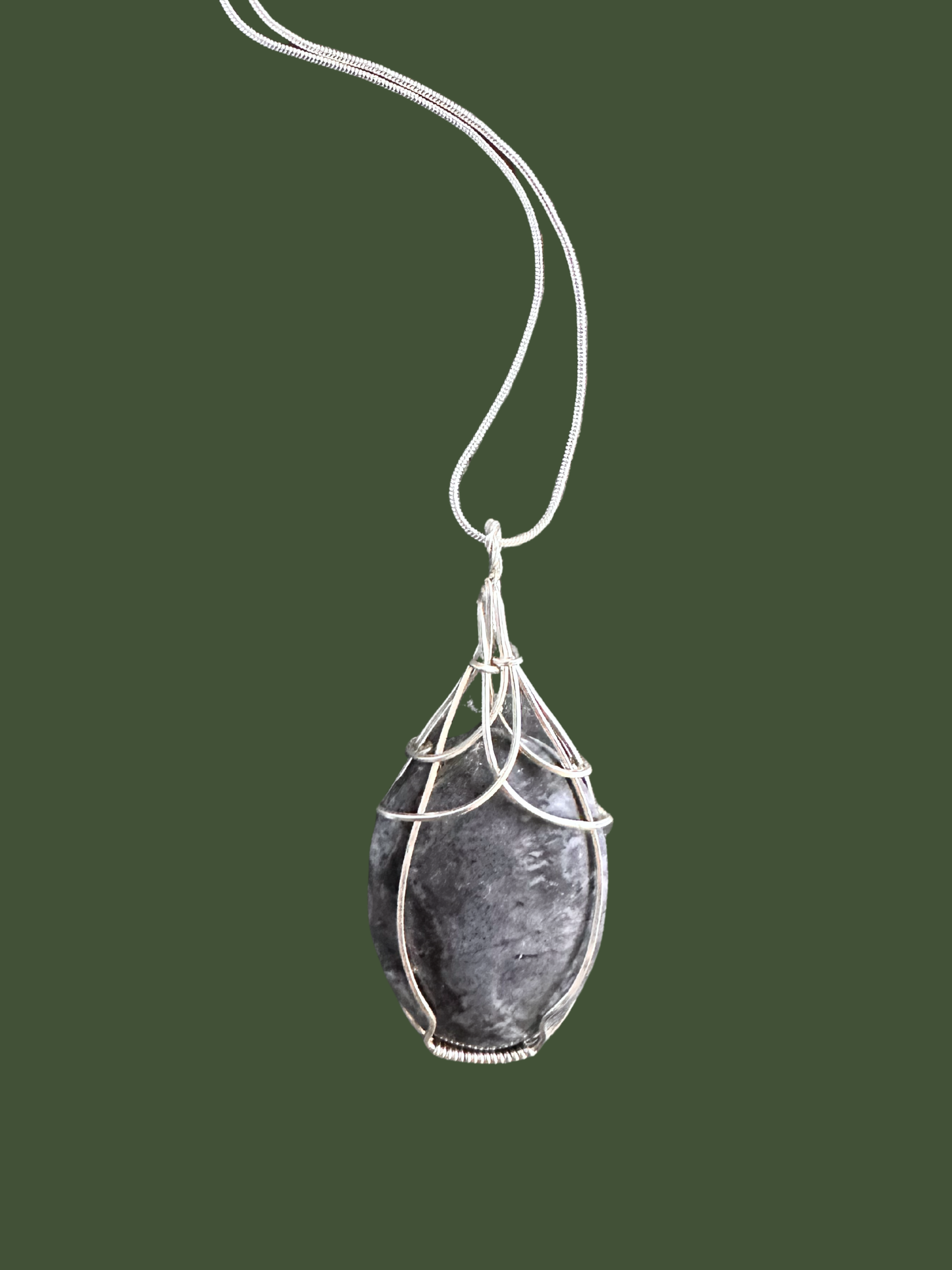 Grey/Blue Agate Pendant