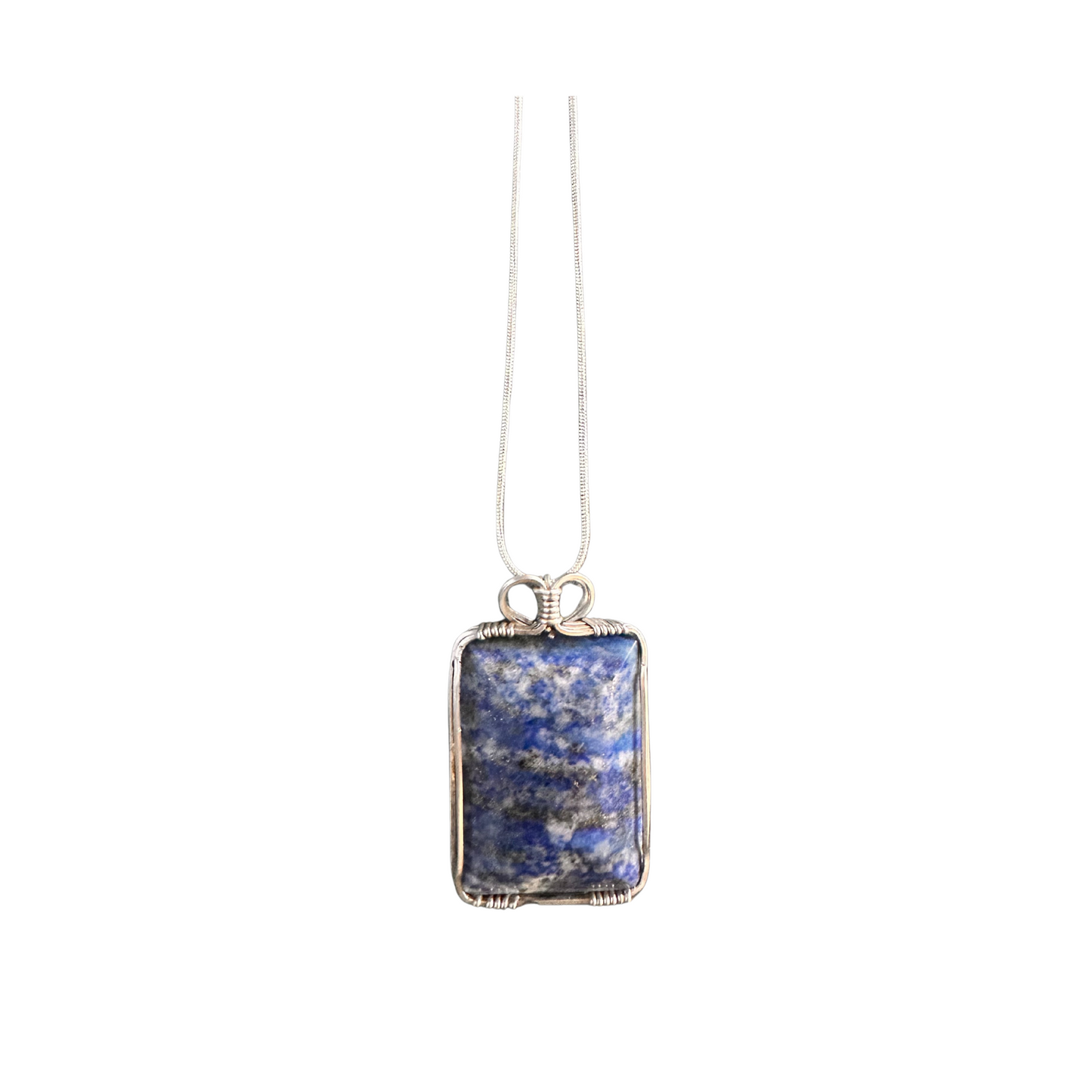 Lapis Lazuli Gemstone Pendant (square)